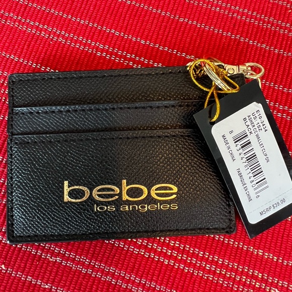 NWT BEBE black wallet clip on/ ID holder - Picture 2 of 2
